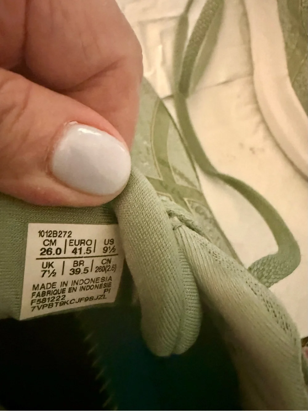 Asics Women's Light Sage Green Knit Running Sneakers